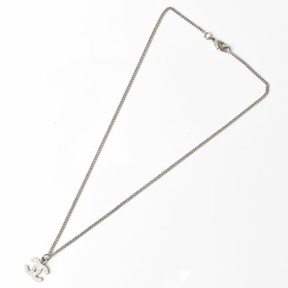 CHANEL Authentic White Logo Necklace - Picture 2 of 7